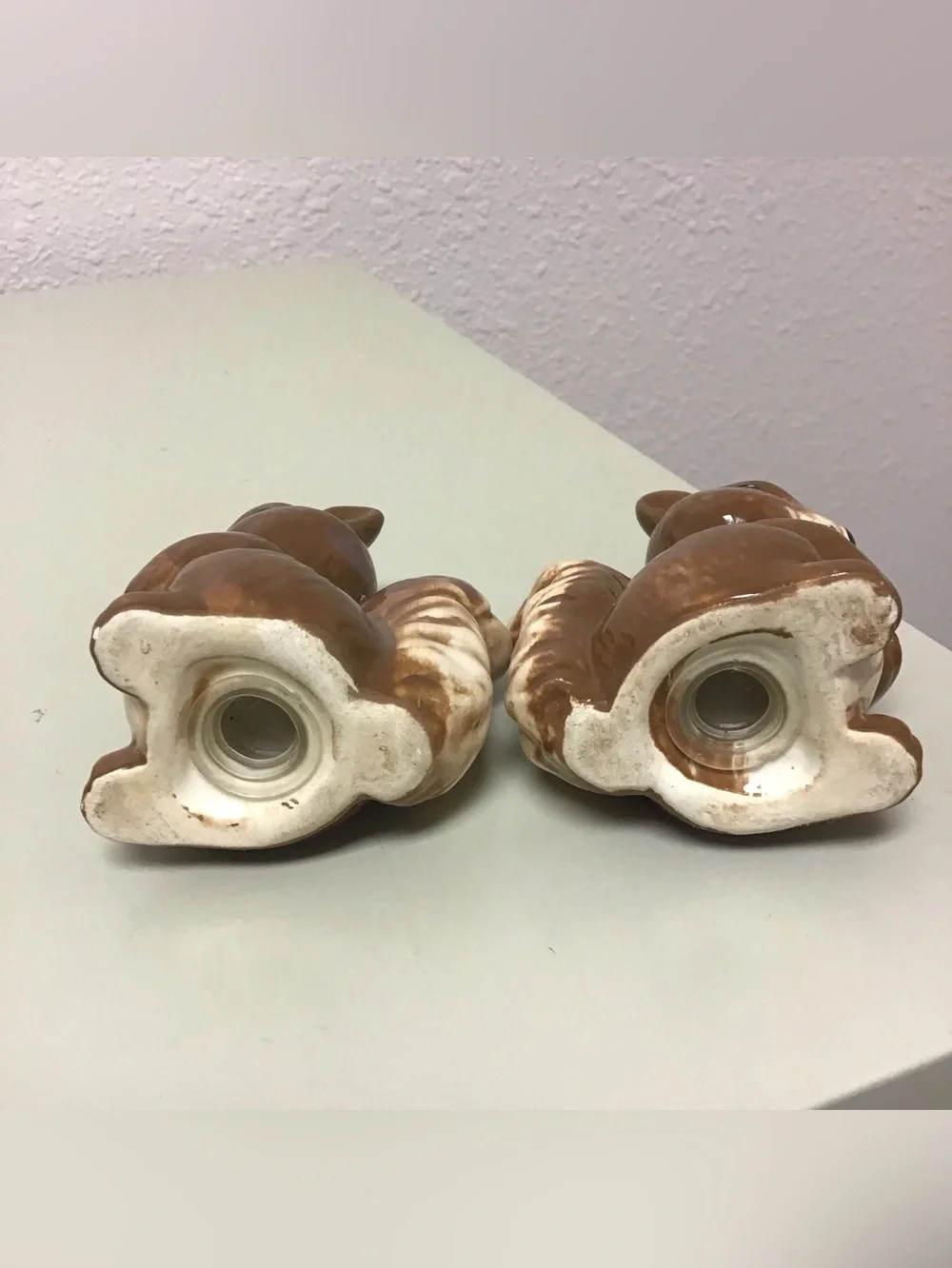 Vintage Whimsical Cottagecore Ceramic Handpainted Squirrel Salt Pepper Shakers